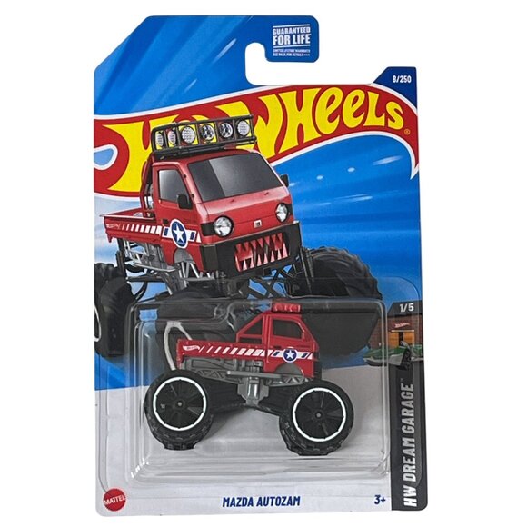 Hot Wheels Mazda Autozam 2024 HW Dream Garage 1/5 Red Off-Road Monster 1:64 - Picture 1 of 7